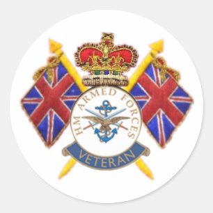 Veteran's Round Sticker