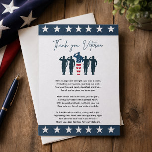Veterans Thank You Patriotic Appreciation Card