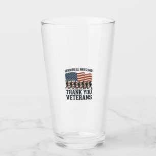 Veterans Thank You Patriotic Military Flag Shirt D Glass