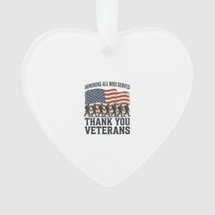 Veterans Thank You Patriotic Military Flag Shirt D Ornament