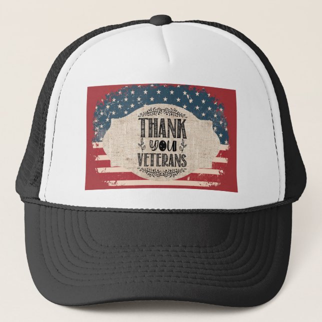 Veterans:Thank You Trucker Hat (Front)