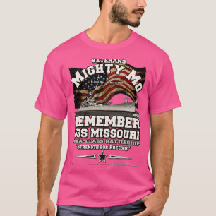 VETERANS USS Missouri BB63 Mighty Mo Battleship T-Shirt