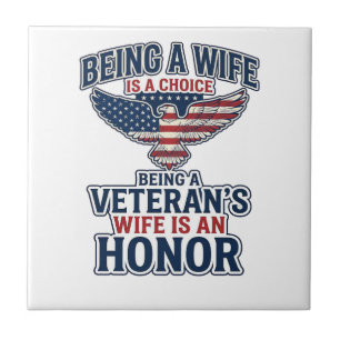 Veterans Wife Honour Patriotic Eagle Shirt Tile