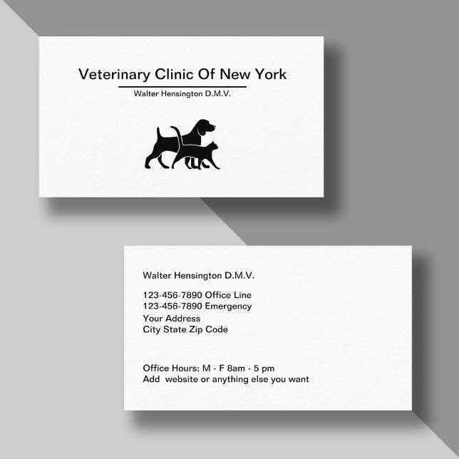 Veterinarian Animal Hospital Business Cards (Creator Uploaded)