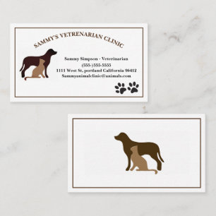 Veterinarian Animal Service Pet Business Card