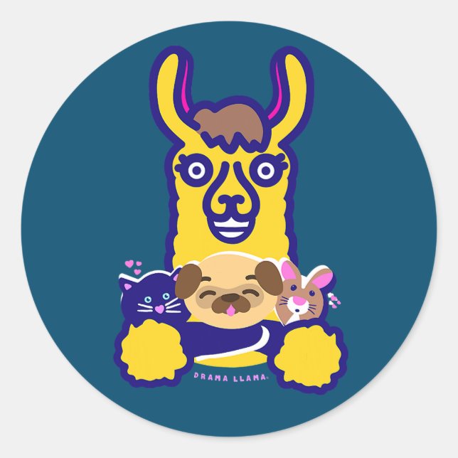 Veterinarian Animal Who Loves Dog Classic Round Sticker (Front)