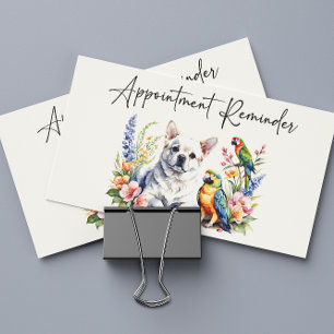 Veterinarian Appointment Reminder Watercolor Business Card