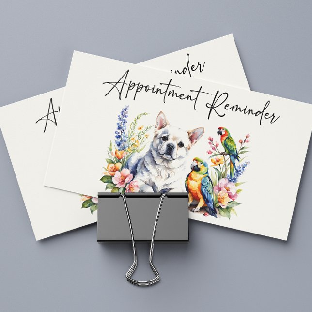 Veterinarian Appointment Reminder Watercolor  Business Card (Creator Uploaded)