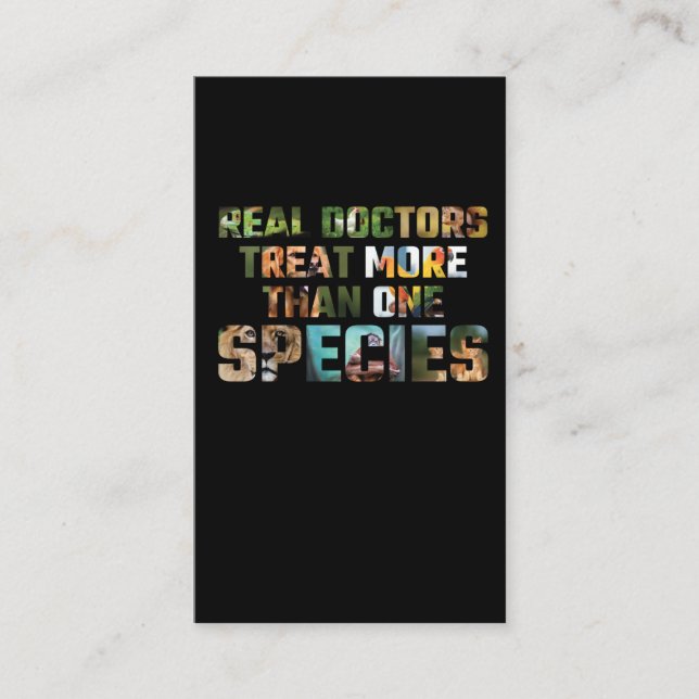 Veterinarian Appreciation Animal Rescue Doctor Business Card (Front)