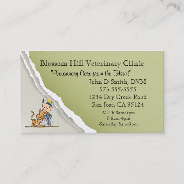 Veterinarian Business Card (Front)