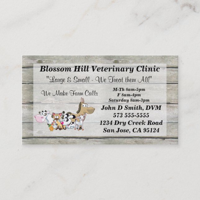 Veterinarian Business Card (Front)