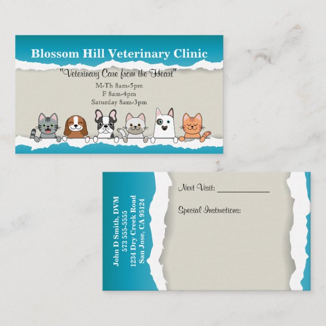 Veterinarian Business Card (Front/Back)