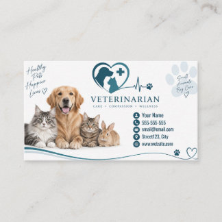 Veterinarian Business Card Custom Veterinary