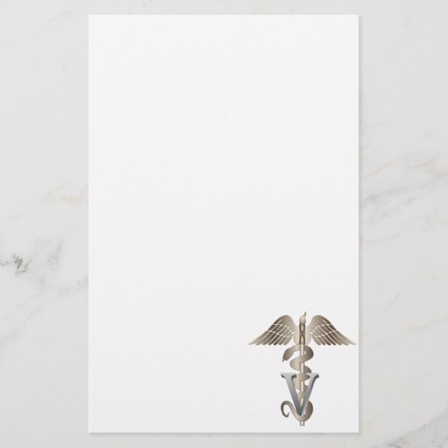Veterinarian Caduceus Stationery (Front)