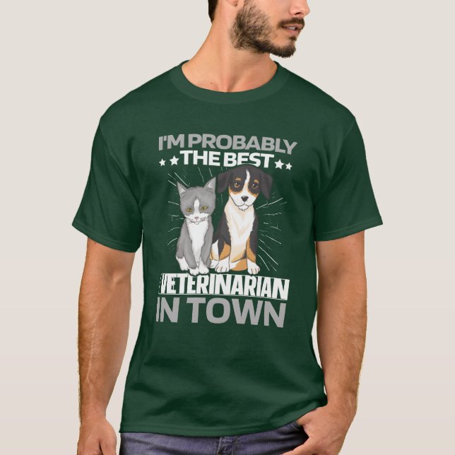 Veterinarian Cat Dog gift funny T-Shirt (Front)