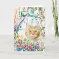 Veterinarian Cat in a Spring Botanicals