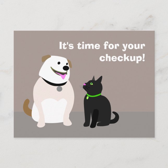 Veterinarian Checkup Reminder Postcard (Front)