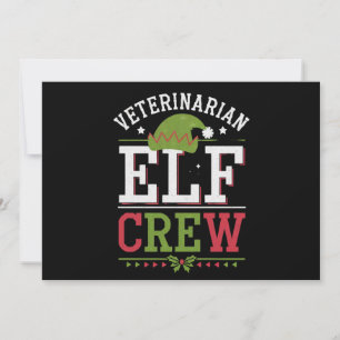 Veterinarian Christmas Elf Veterinary Technician  Holiday Card