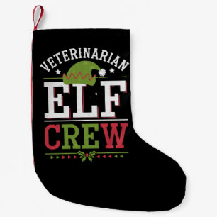 Veterinarian Christmas Elf Veterinary Technician Small Christmas Stocking