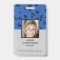 Veterinarian Clinic Paw Print Blue Photo ID Badge