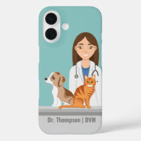 Veterinarian Clinic Vet Doctor Woman Custom Name
