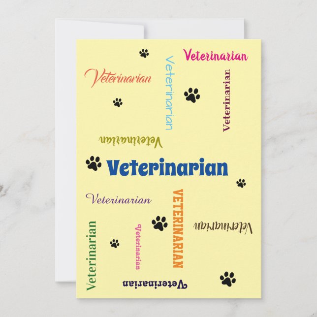  Veterinarian College Graduation Invitation (Front)