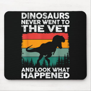 Veterinarian Dinosaur Funny Vet Life Animal Rescue Mouse Pad