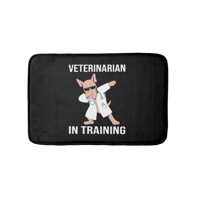 Veterinarian Dog Sunglasses Pet Bath Mat (Front)