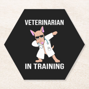 Veterinarian Dog Sunglasses Pet Paper Coaster