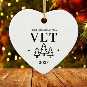 Veterinarian First Christmas As A Vet 2026 Ceramic Tree Decoration