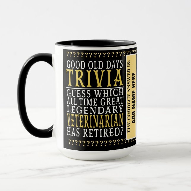 Veterinarian Funny Personalised Retired, Retired Mug (Left)