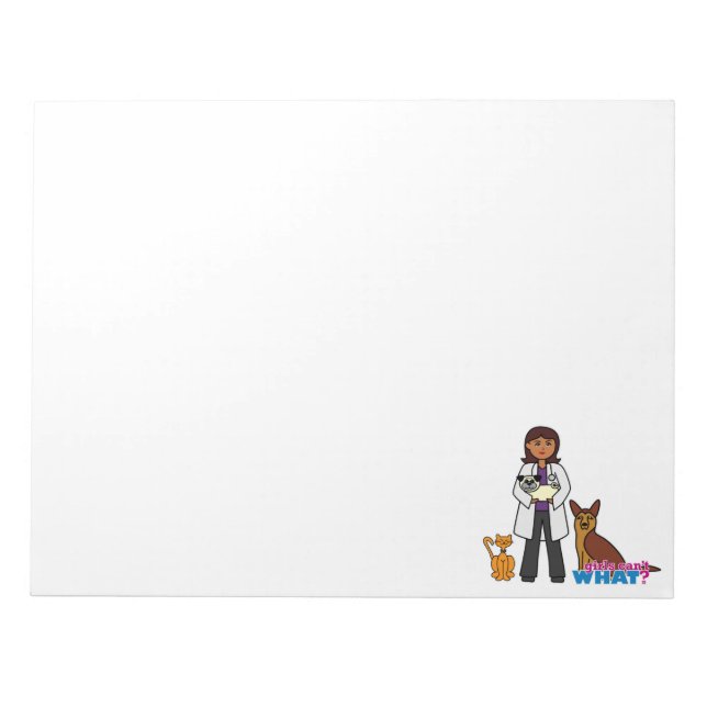 Veterinarian Girl - Dark Notepad (Front)