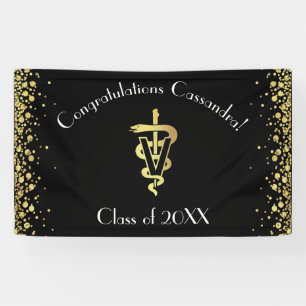Veterinarian Gold Graduation Banner
