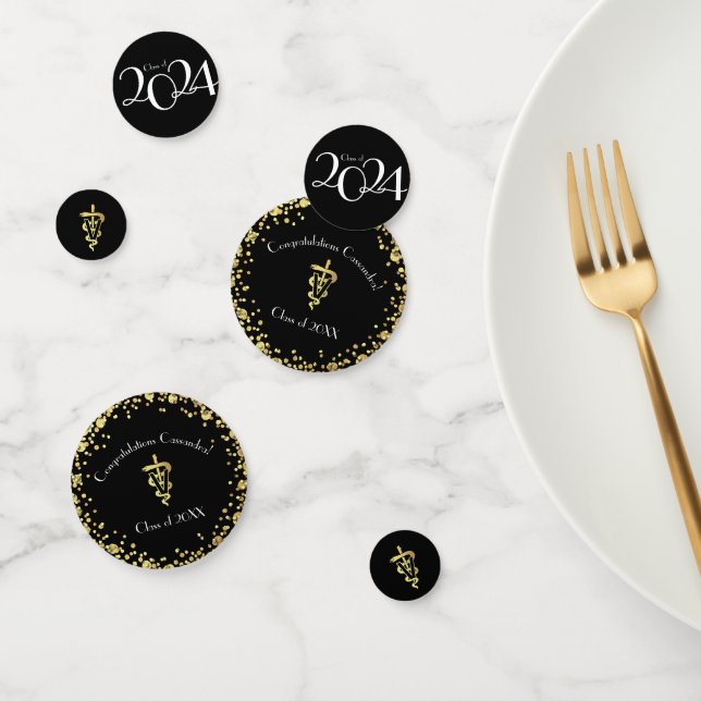 Veterinarian Gold Graduation Confetti (Group)
