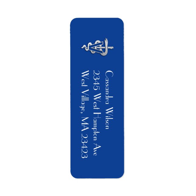 Veterinarian Graduation Blue Silver (Front)