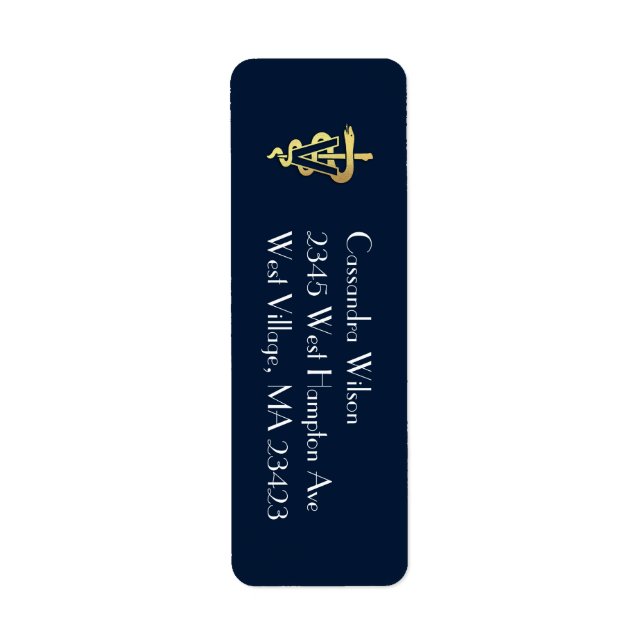Veterinarian Graduation Navy Blue Gold (Front)