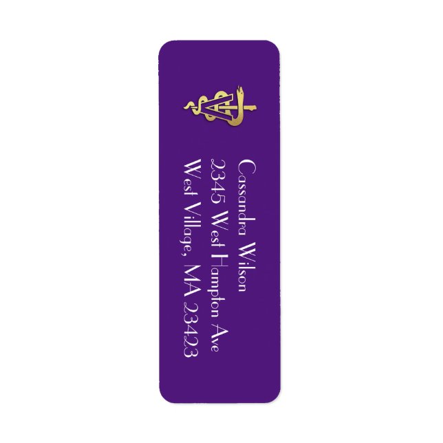 Veterinarian Graduation Purple Gold (Front)