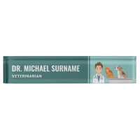 Veterinarian Man Vet Clinic Pet Animal Doctor Blue