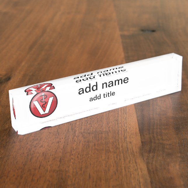 Veterinarian Medical Symbol Nameplate (Side)