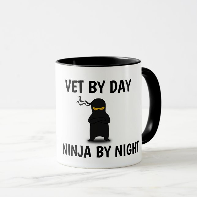 VETERINARIAN NINJA COFFEE MUGS (Front Right)