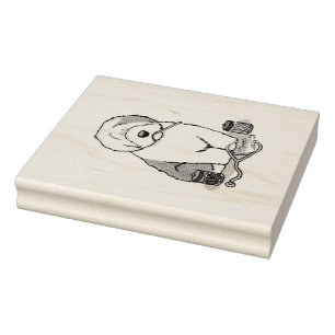 Veterinarian Old English Sheepdog Cute Get Well Rubber Stamp