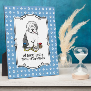 Veterinarian Old English Sheepdog Gray 1 Cute Vet Plaque