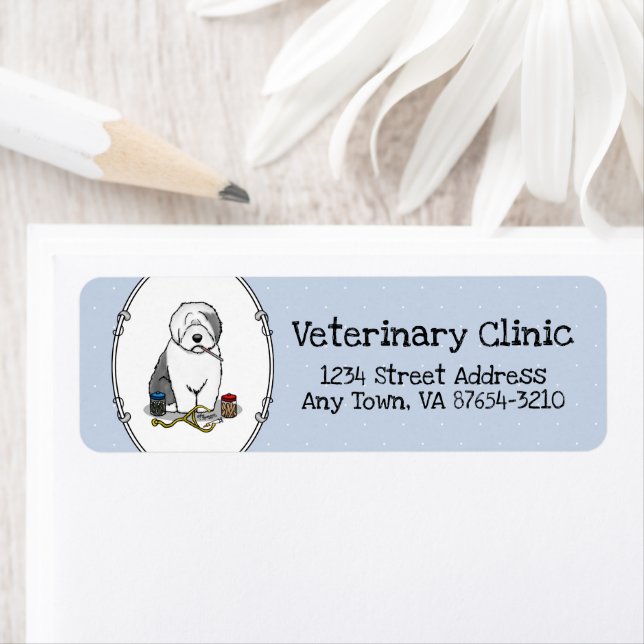 Veterinarian Old English Sheepdog Grey 1 Cute Vet (Insitu)