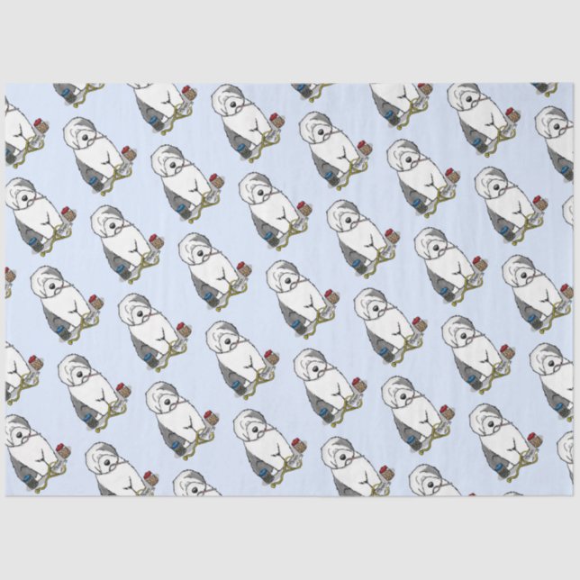 Veterinarian Old English Sheepdog Grey 1 Cute Vet Tissue Paper (Front)