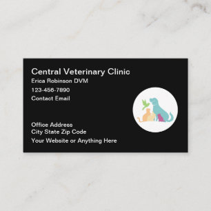 Veterinarian Pastel Color Business Cards