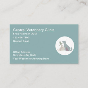 Veterinarian Pastel Color Business Cards