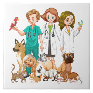 Veterinarian People Background Tile