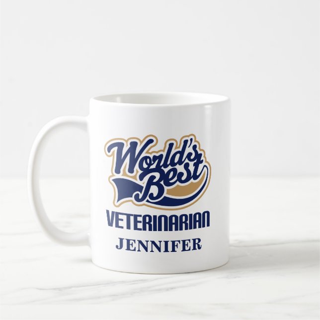 Veterinarian Personalised Mug Gift (Left)