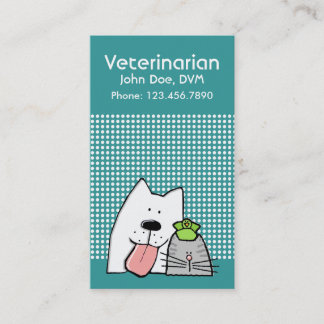 Veterinarian Pet Professional Dog Cat Customisable Business Card