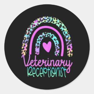 Veterinarian Secretary Veterinary Receptionist Rai Classic Round Sticker